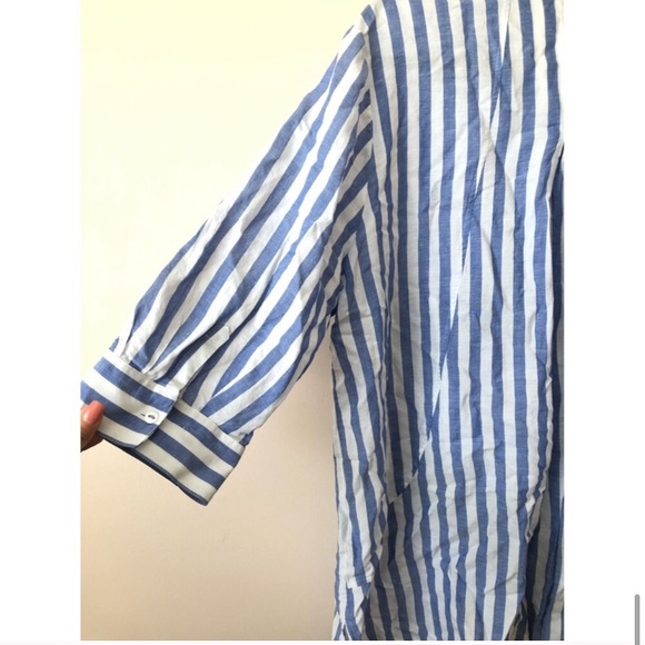 Foxcroft NYC Blue Striped Button Down 18W - Picture 8 of 10